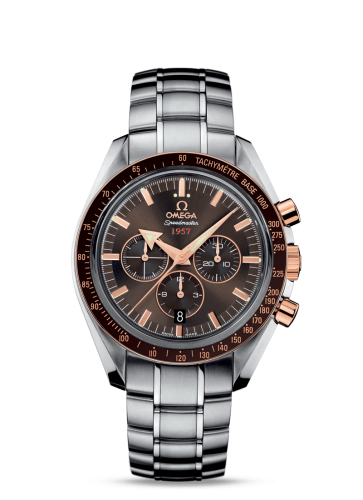 Omega Speedmaster Broad Arrow 1957 Stainless Steel / Red Gold / Brown / Bracelet 321.90.42.50.13.002