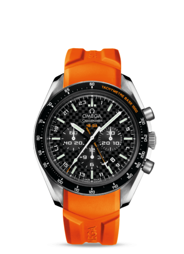 Omega Speedmaster HB-SIA Co-Axial GMT Titanium / Black Carbon / Orange Rubber 321.92.44.52.01.003