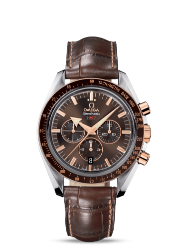 Omega Speedmaster Broad Arrow 1957 Stainless Steel / Red Gold / Brown 321.93.42.50.13.001