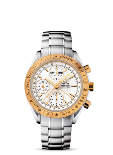 Omega Speedmaster Day-Date 40 Stainless Steel / Yellow Gold / Silver / Bracelet 323.21.40.44.02.001