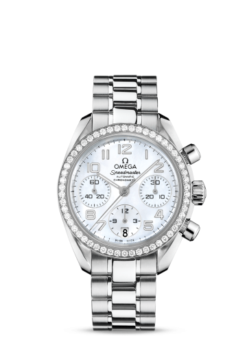 Omega Speedmaster Date 38 Stainless Steel / Diamond / MOP / Bracelet 324.15.38.40.05.001