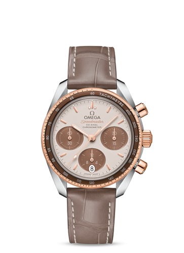 Omega Speedmaster Co-Axial 38 Stainless Steel / Sedna Gold / Cappuccino 324.23.38.50.02.002