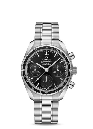 Omega Speedmaster Co-Axial 38 Stainless Steel / Black / Bracelet 324.30.38.50.01.001