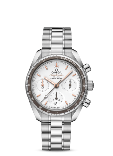Omega Speedmaster Co-Axial 38 Stainless Steel / Silver / Bracelet 324.30.38.50.02.001