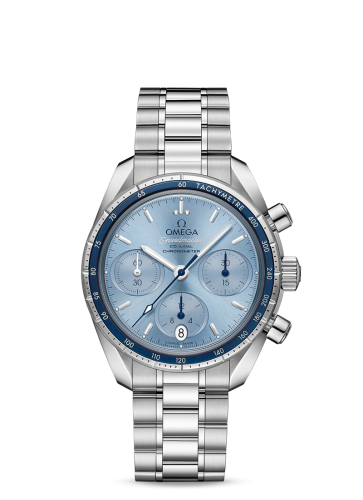 Omega Speedmaster Co-Axial 38 Stainless Steel / Blue / Bracelet 324.30.38.50.03.001
