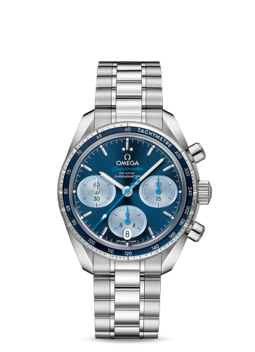 Omega Speedmaster Co-Axial 38 Stainless Steel / Blue / Bracelet / Orbis 324.30.38.50.03.002