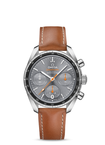 Omega Speedmaster Co-Axial 38 Stainless Steel / Grey / Strap 324.32.38.50.06.001
