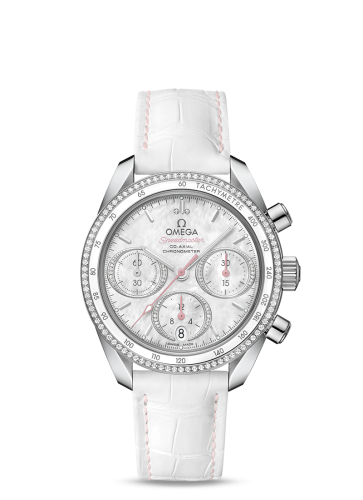 Omega Speedmaster Co-Axial 38 Stainless Steel / Diamond / MOP / Strap 324.38.38.50.55.001