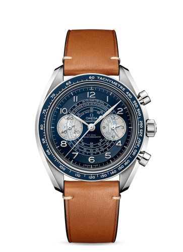 Omega Speedmaster Chronoscope Master Chronometer Stainless Steel / Blue / Calf 329.32.43.51.03.001