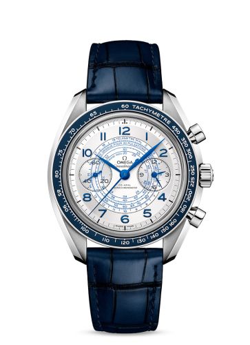 Omega Speedmaster Chronoscope Master Chronometer Stainless Steel / Silver / Alligator 329.33.43.51.02.001