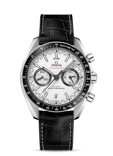 Omega Speedmaster Racing Master Co-Axial Stainless Steel / White / Alligator 329.33.44.51.04.001