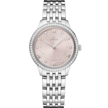 Omega De Ville Quartz 30 Stainless Steel - Diamond / Pink / Bracelet 34.15.30.60.52.001