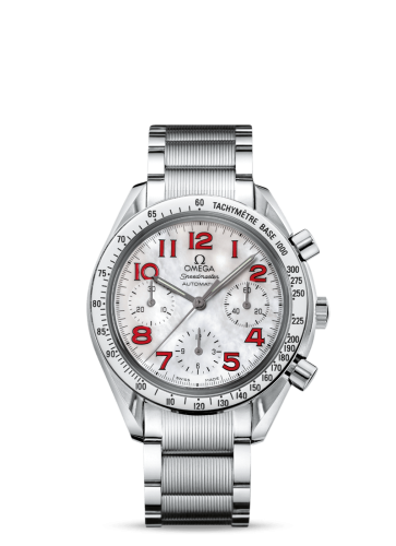 Omega Speedmaster Reduced Ladies Stainless Steel / MOP-Red / Bracelet 3534.79.00