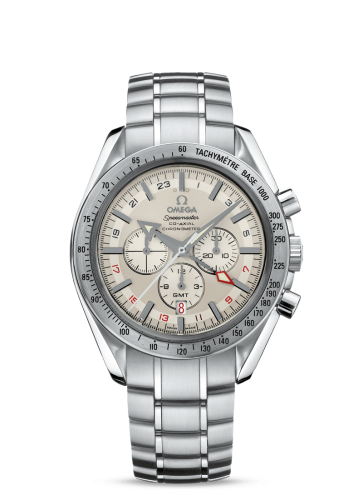 Omega Speedmaster Broad Arrow Co-Axial GMT Stainless Steel / White / Bracelet 3581.30.00