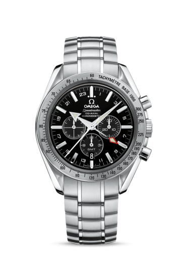 Omega Speedmaster Broad Arrow Co-Axial GMT Stainless Steel / Black / Bracelet 3581.50.00