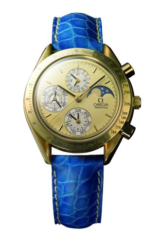 Omega Speedmaster Perpetual Calendar Yellow Gold / Champagne / 3650.10.20