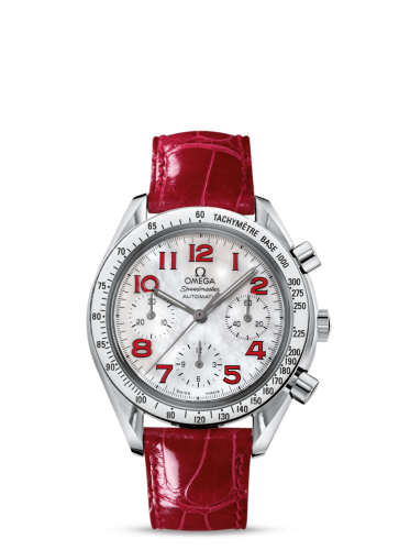 Omega Speedmaster Reduced Ladies Stainless Steel / MOP / Red 3834.79.40