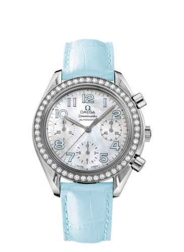 Omega Speedmaster Reduced Ladies Stainless Steel / Diamond / MOP / Blue 3835.71.33