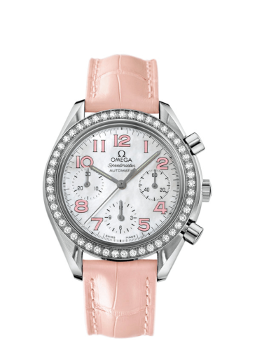 Omega Speedmaster Reduced Ladies Stainless Steel / Diamond / MOP / Pink 3835.74.34