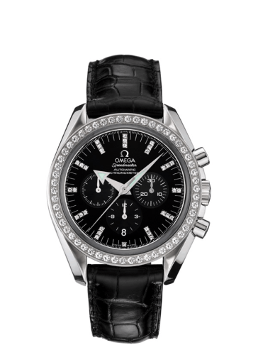 Omega Speedmaster Broad Arrow Stainless Steel / Diamond / Black 3855.55.11
