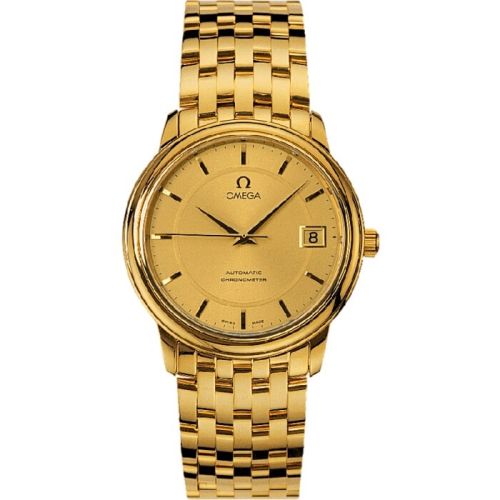 Omega De Ville Prestige Automatic 34.7 Yellow Gold / Champagne / Bracelet 4100.11.00