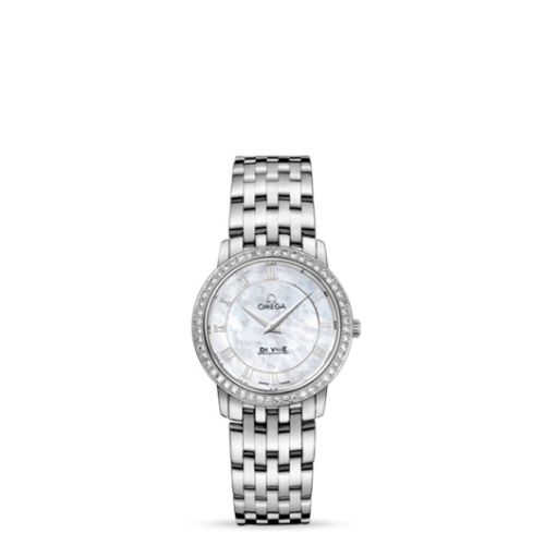 Omega De Ville Prestige Quartz 27 Stainless Steel / Diamond / MOP / Bracelet 413.15.27.60.05.001