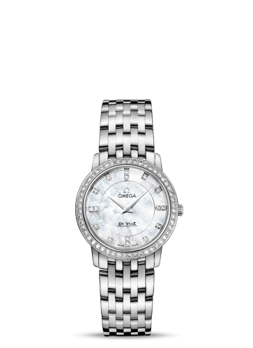 Omega De Ville Prestige Quartz 27.4 Stainless Steel / MOP / Bracelet / Diamond 413.15.27.60.55.001