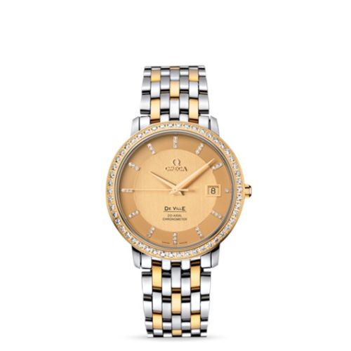 Omega De Ville Prestige Co-Axial 36.5 Stainless Steel / Yellow Gold / Diamond / Bracelet 413.25.37.20.58.001