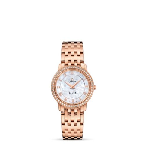 Omega De Ville Prestige Quartz 27 Red Gold / Diamond / MOP / Bracelet 413.55.27.60.05.002