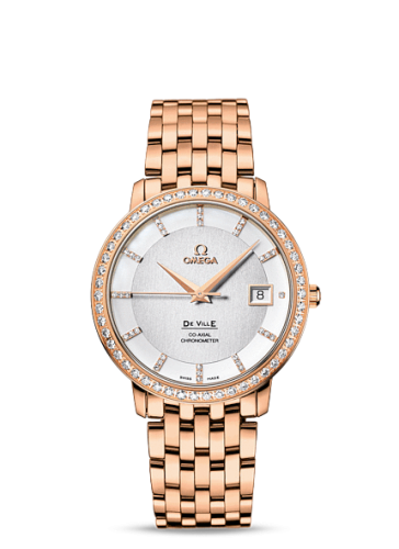 Omega De Ville Prestige Co-Axial 36.5 Red Gold / Diamond / Bracelet 413.55.37.20.52.001