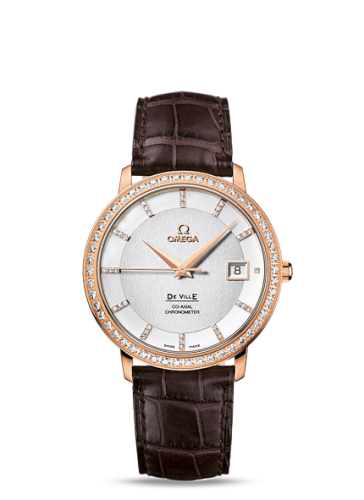 Omega De Ville Prestige Co-Axial 36.5 Red Gold / Diamond 413.58.37.20.52.001