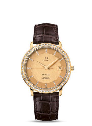 Omega De Ville Prestige Co-Axial 36.5 Yellow Gold / Diamond 413.58.37.20.58.001
