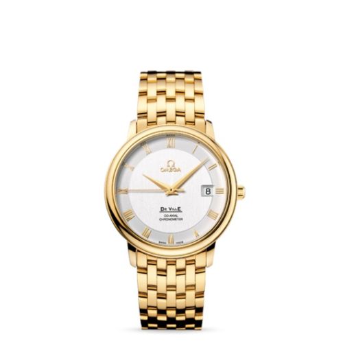 Omega De Ville Prestige Co-Axial 36.5 Yellow Gold / Silver / Bracelet 4174.31.00