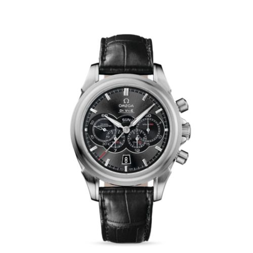 Omega De Ville Co-Axial 41 Chronograph 4 Counters Stainless Steel / Grey / Alligator 422.13.41.52.06.001