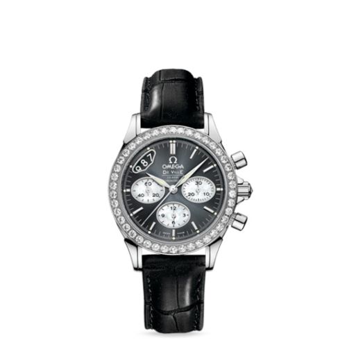 Omega De Ville Co-Axial 35 Chronograph Stainless Steel Diamond / Grey / Strap 422.18.35.50.06.001