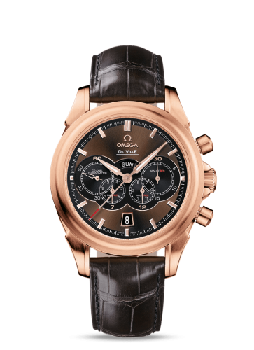 Omega De Ville Co-Axial 41 Chronograph 4 Counters Red Gold / Brown / Alligator 422.53.41.52.13.001