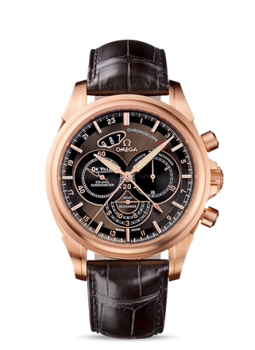 Omega De Ville Co-Axial 44 Chronoscope GMT Red Gold / Brown 422.53.44.52.13.001