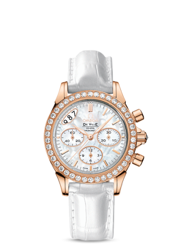 Omega De Ville Co-Axial 35 Chronograph Red Gold Diamond / MOP 422.58.35.50.05.002