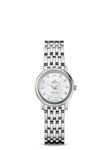 Omega De Ville Prestige Quartz 24.4 Stainless Steel / MOP / Bracelet 424.10.24.60.55.001