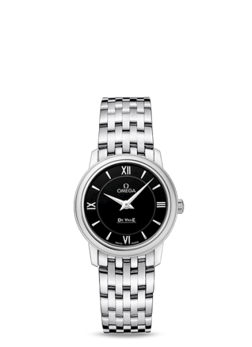 Omega De Ville Prestige Quartz 27.4 Stainless Steel / Black / Bracelet 424.10.27.60.01.001