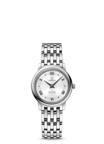 Omega De Ville Prestige Quartz 27.4 Stainless Steel / Vintage Silver / Bracelet 424.10.27.60.04.001