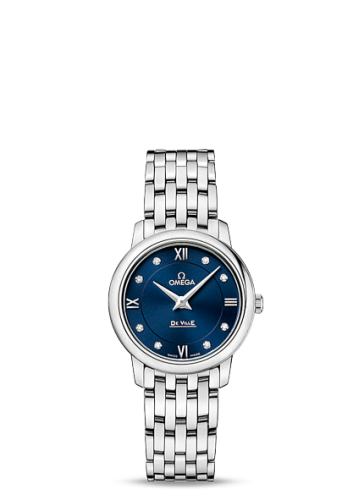 Omega De Ville Prestige Quartz 27.4 Stainless Steel / Blue / Bracelet 424.10.27.60.53.001