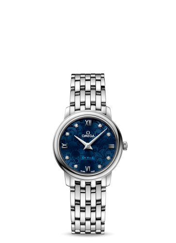 Omega De Ville Prestige Quartz 27.4 Stainless Steel / Blue / Bracelet / Orbis 424.10.27.60.53.003
