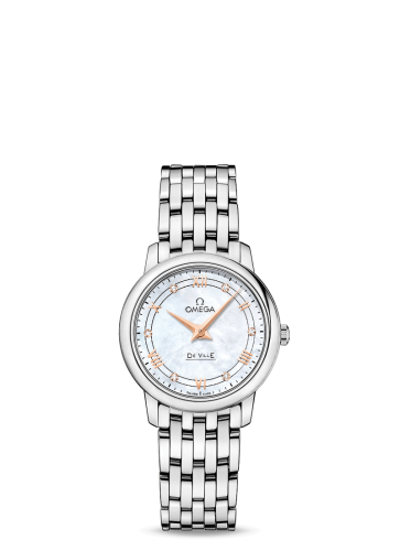 Omega De Ville Prestige Quartz 27.4 Stainless Steel / Vintage - White MOP / Bracelet 424.10.27.60.55.001