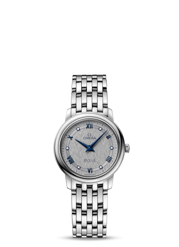 Omega De Ville Prestige Quartz 27.4 Stainless Steel / Vintage Grey Silk / Bracelet 424.10.27.60.56.002