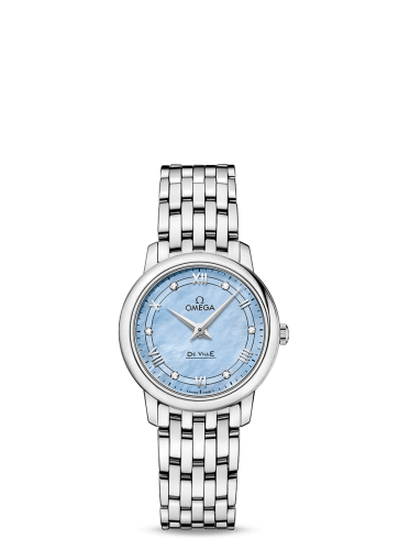 Omega De Ville Prestige Quartz 27.4 Stainless Steel / Vintage - Blue MOP / Bracelet 424.10.27.60.57.001