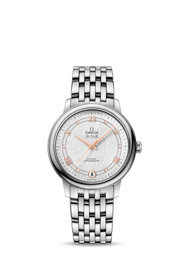 Omega De Ville Prestige Co-Axial 32.7 Stainless Steel / Vintage Silk Silver / Bracelet 424.10.33.20.52.001