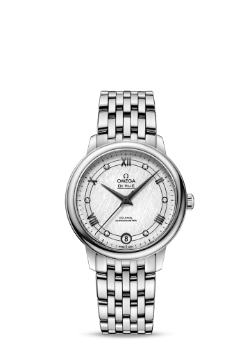 Omega De Ville Prestige Co-Axial 32.7 Stainless Steel / Vintage Silk Silver / Bracelet 424.10.33.20.52.002