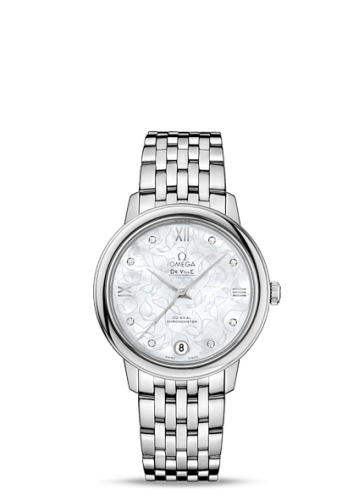 Omega De Ville Prestige Co-Axial 32.7 Stainless Steel / MOP Butterfly / Bracelet 424.10.33.20.55.001