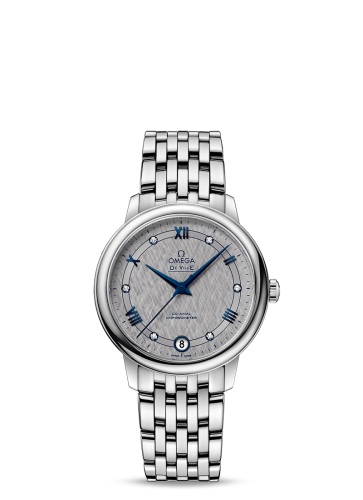 Omega De Ville Prestige Co-Axial 32.7 Stainless Steel / Vintage Grey Silk / Bracelet 424.10.33.20.56.002